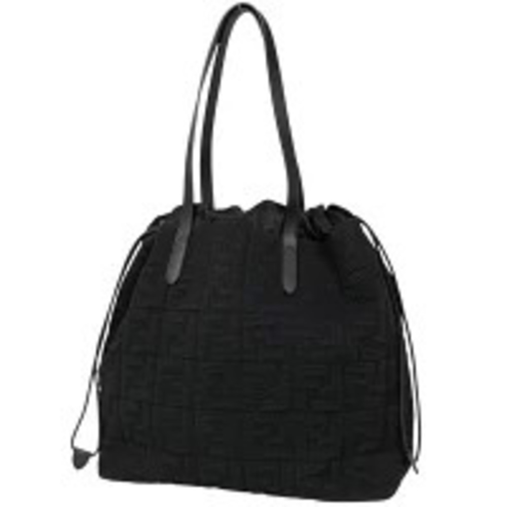 Fendi Zucca tote bag shoulder drawstring canvas black